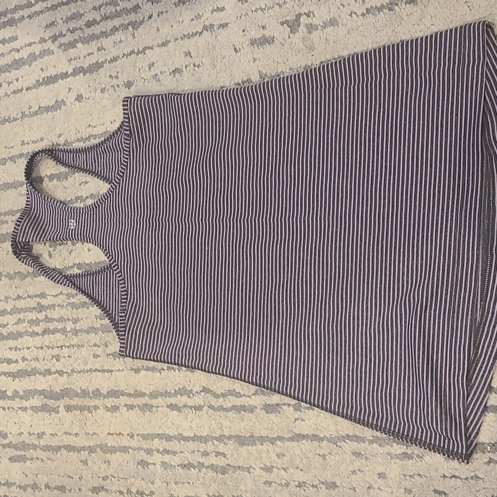 Lululemon Cool Racerback Hyper Stripe Mauvelous Heathered Black tank top - Picture 8 of 9